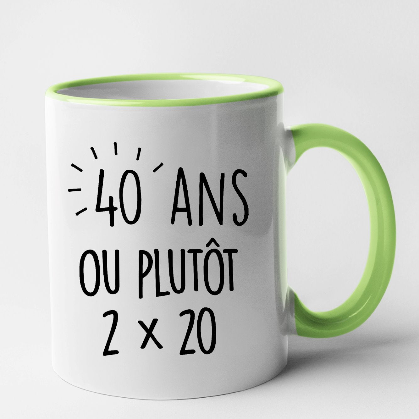 Mug Anniversaire 40 ans Vert