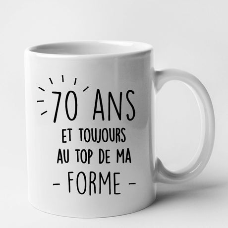 Mug Anniversaire 70 ans Blanc