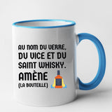 Mug Au nom du verre du vice et du saint whisky Bleu