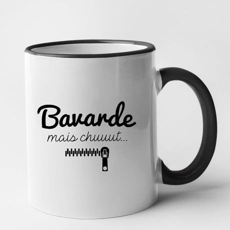 Mug Bavarde mais chut Noir