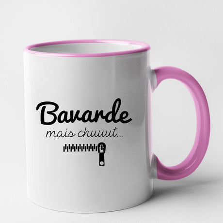 Mug Bavarde mais chut Rose