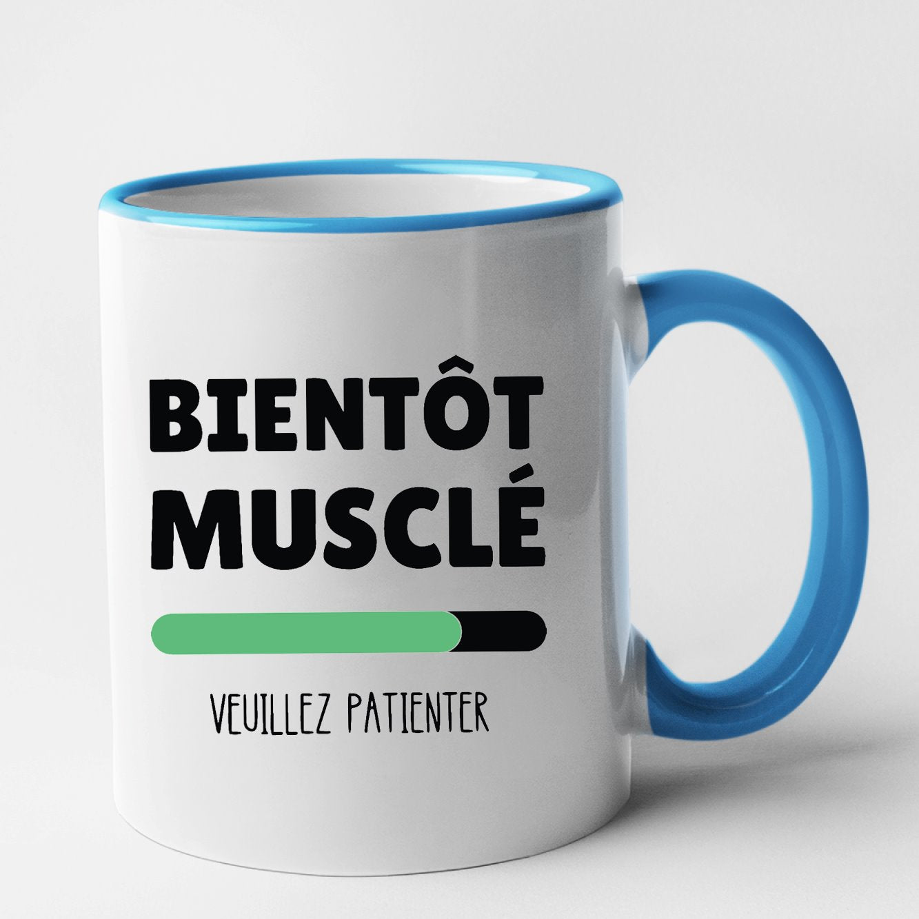 Mug Bientôt musclé Bleu