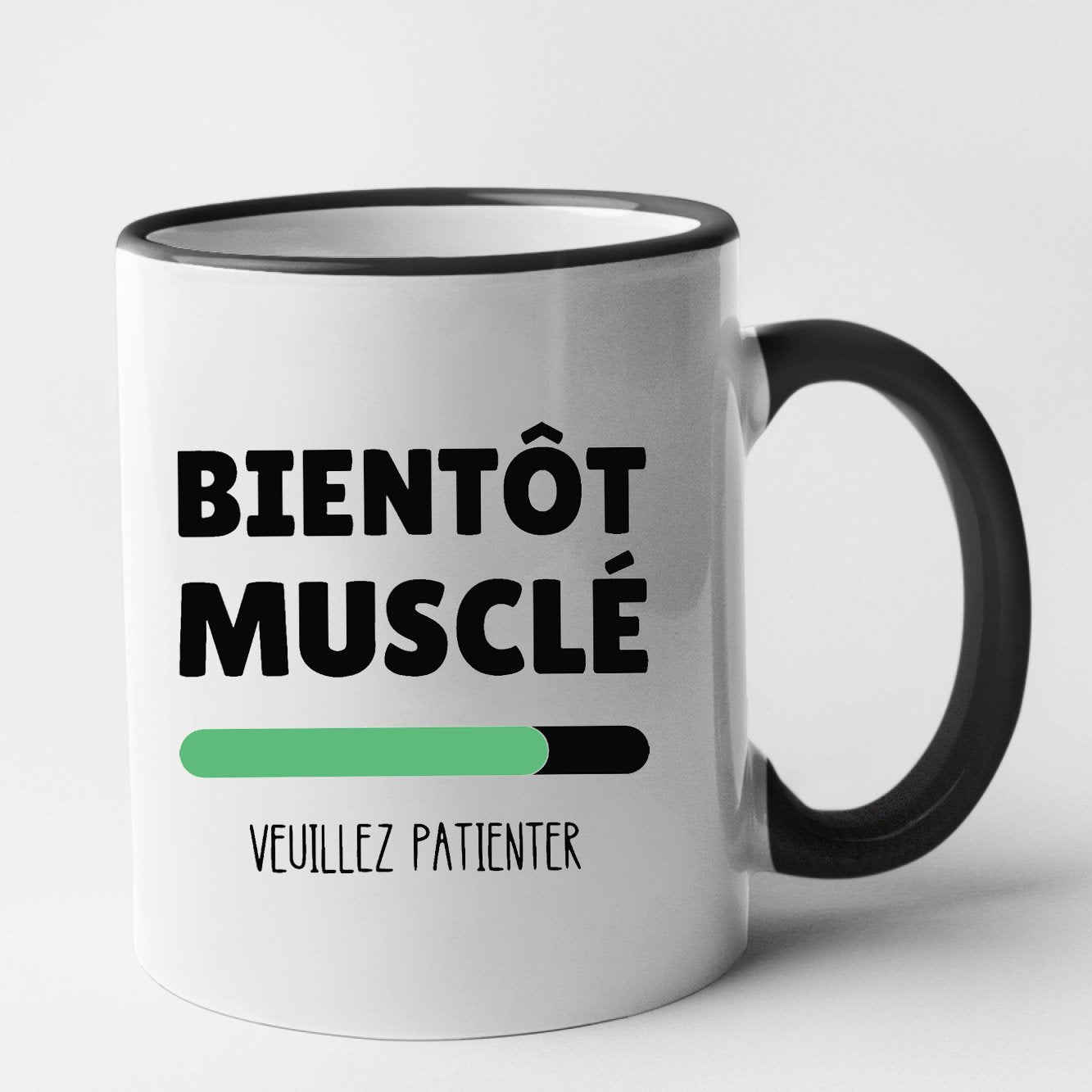 Mug Bientôt musclé Noir