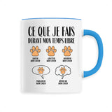 Mug Ce que je fais durant mon temps libre Chien 