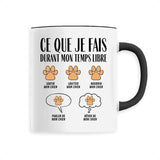 Mug Ce que je fais durant mon temps libre Chien 