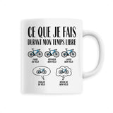 Mug Ce que je fais durant mon temps libre Vélo 