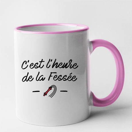 Mug C'est l'heure de la fessée Rose