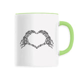 Mug Coeur mains squelette 