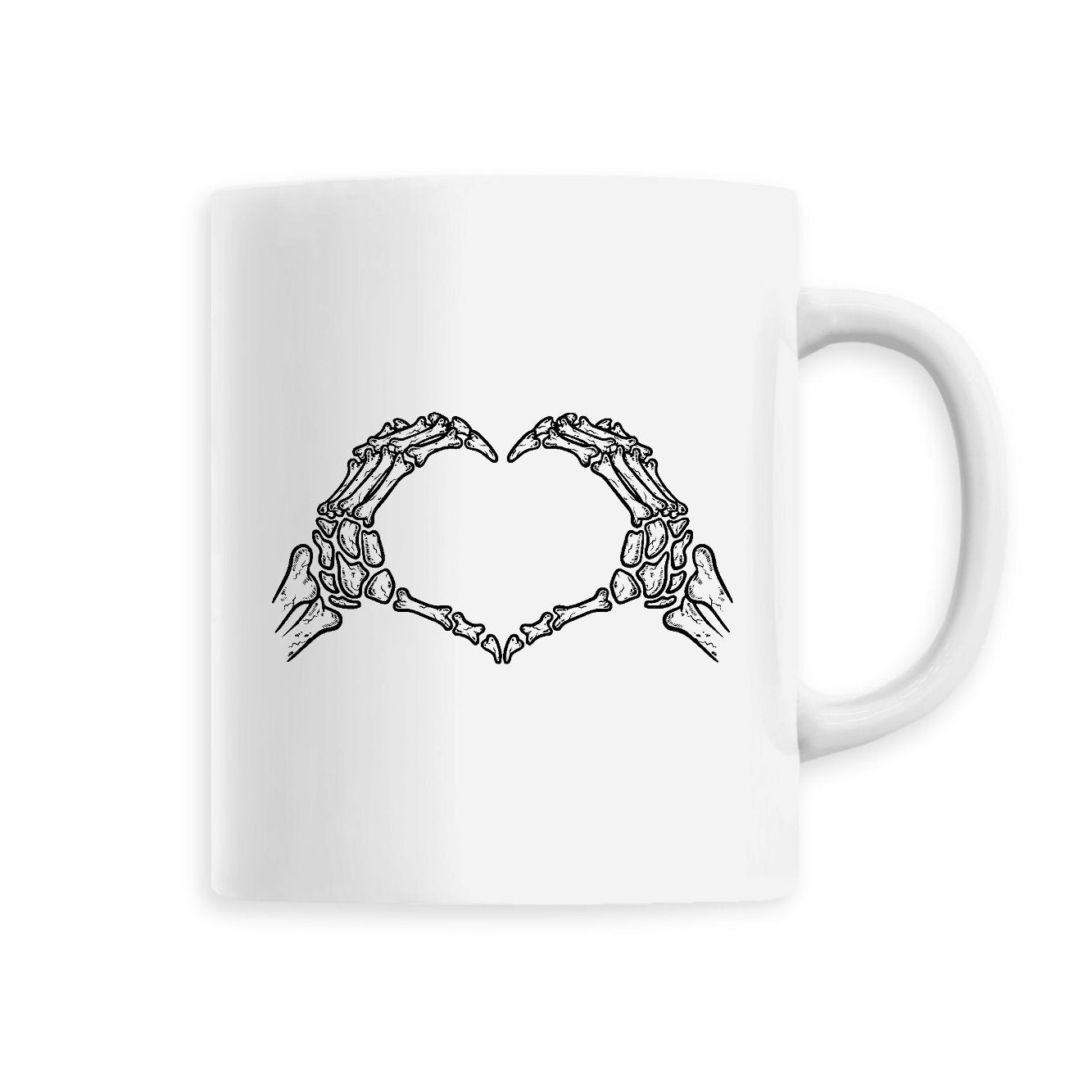 Mug Coeur mains squelette 