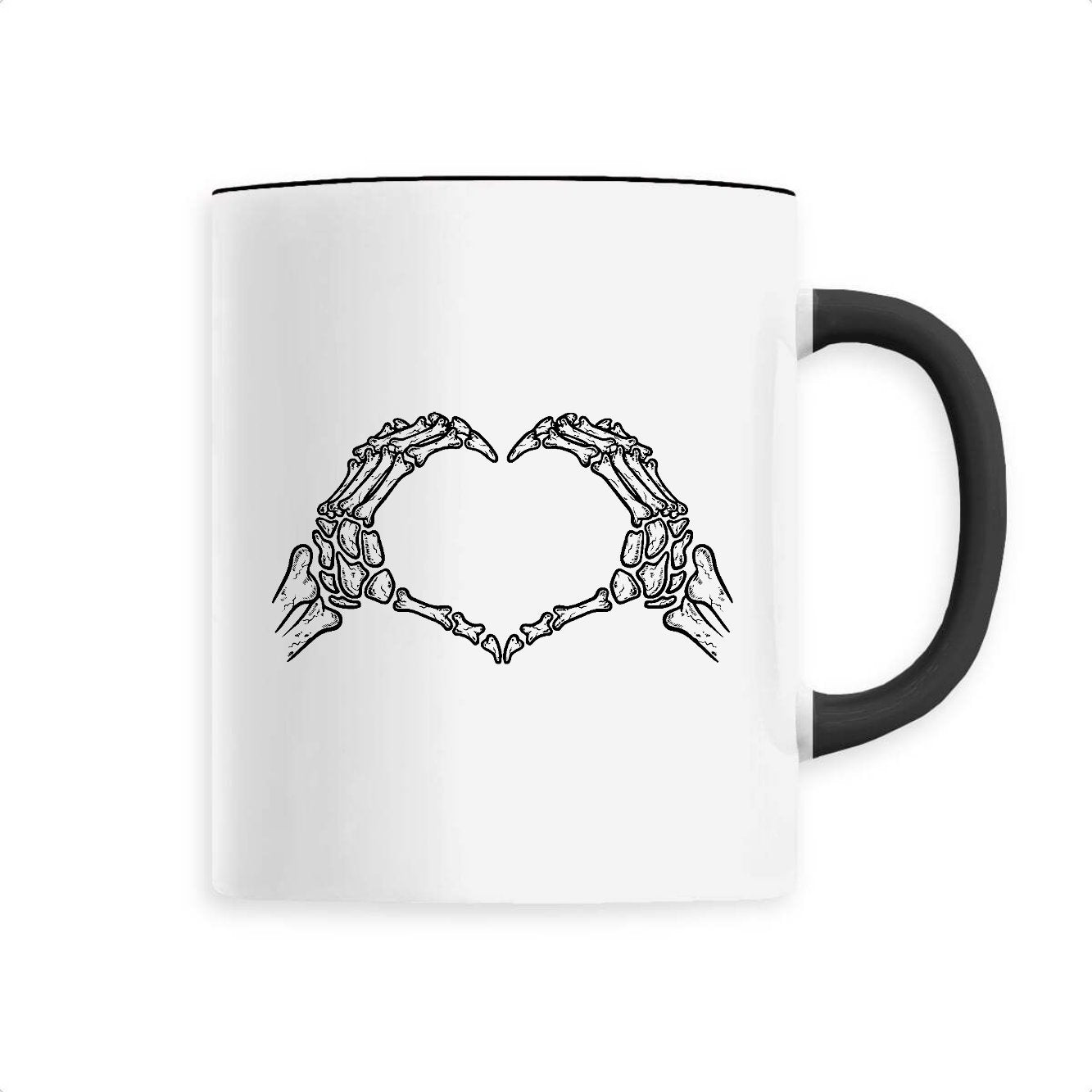 Mug Coeur mains squelette 