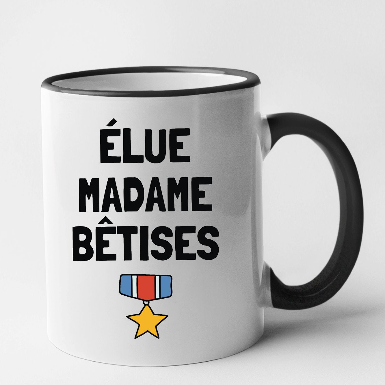 Mug Élue madame bêtises Noir