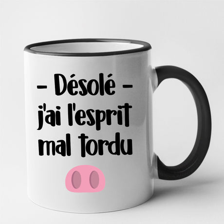 Mug Esprit mal tordu Noir