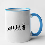 Mug Évolution badminton Bleu