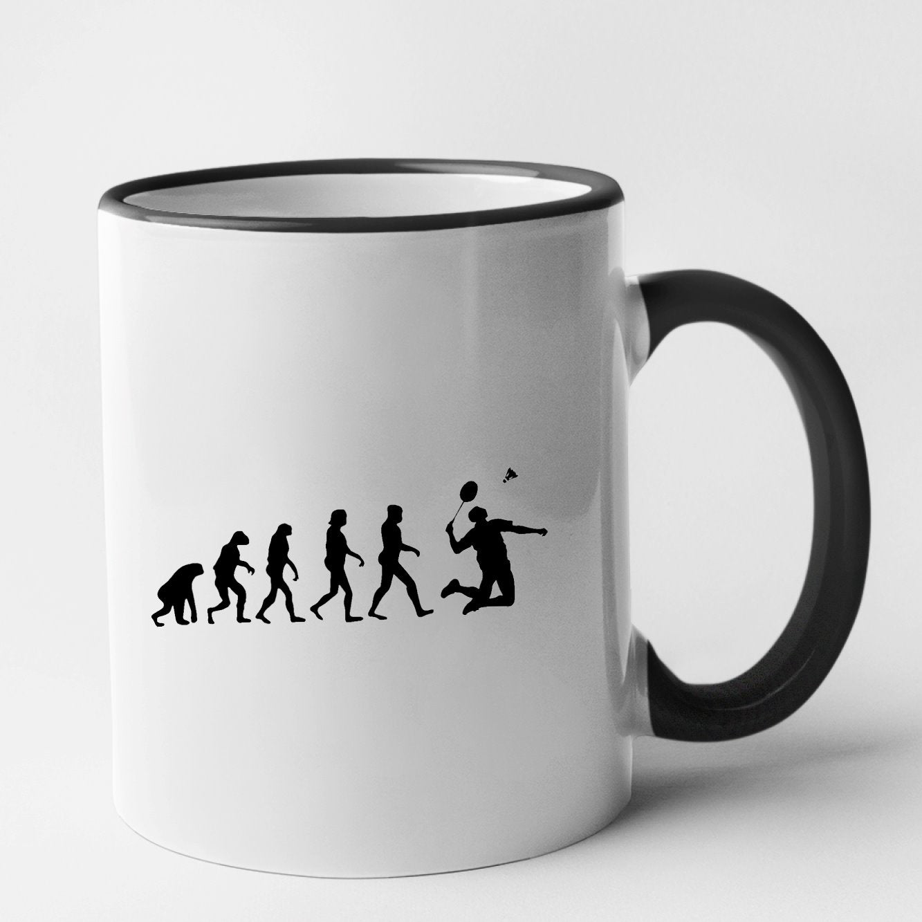 Mug Évolution badminton Noir