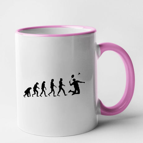 Mug Évolution badminton Rose