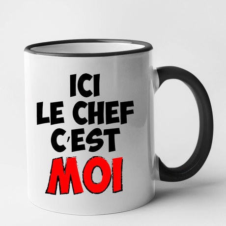 Mug Ici le chef c'est moi Noir