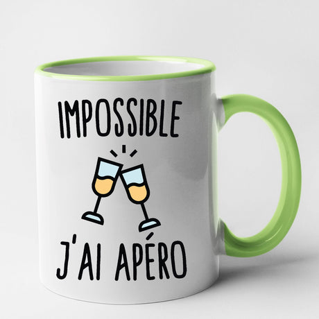 Mug Impossible j'ai apéro Vert