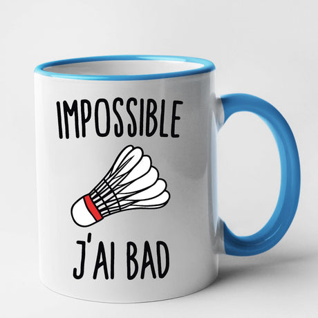 Mug Impossible j'ai bad Bleu