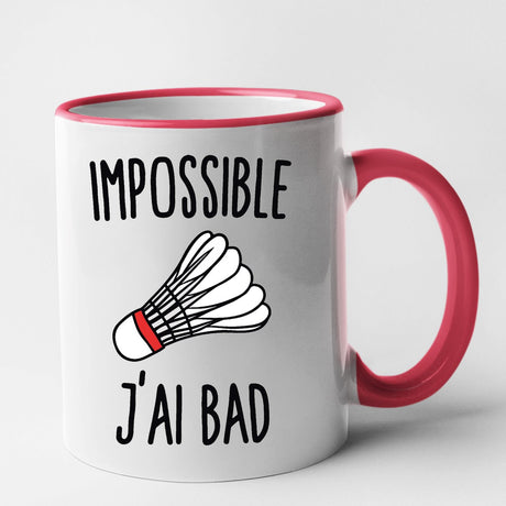 Mug Impossible j'ai bad Rouge