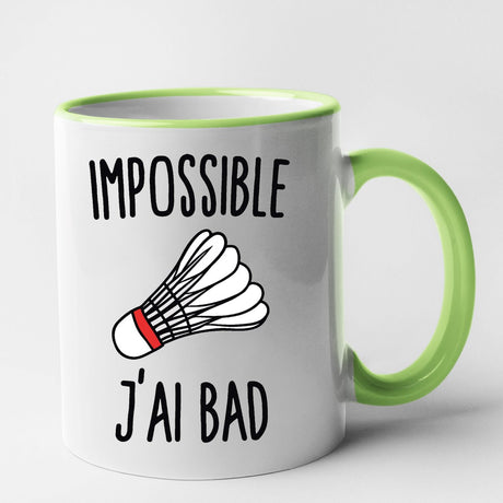 Mug Impossible j'ai bad Vert