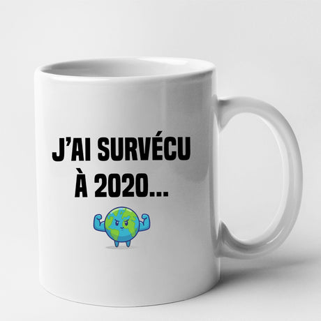 Mug J'ai survécu à 2020 Blanc