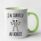 Mug J'ai survécu au boulot Vert