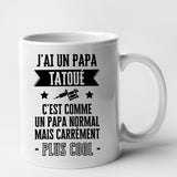 Mug J'ai un papa tatoué Blanc