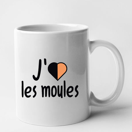 Mug J'aime les moules Blanc