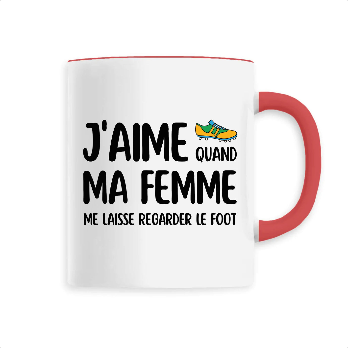 Mug J'aime quand ma femme me laisse regarder le foot 