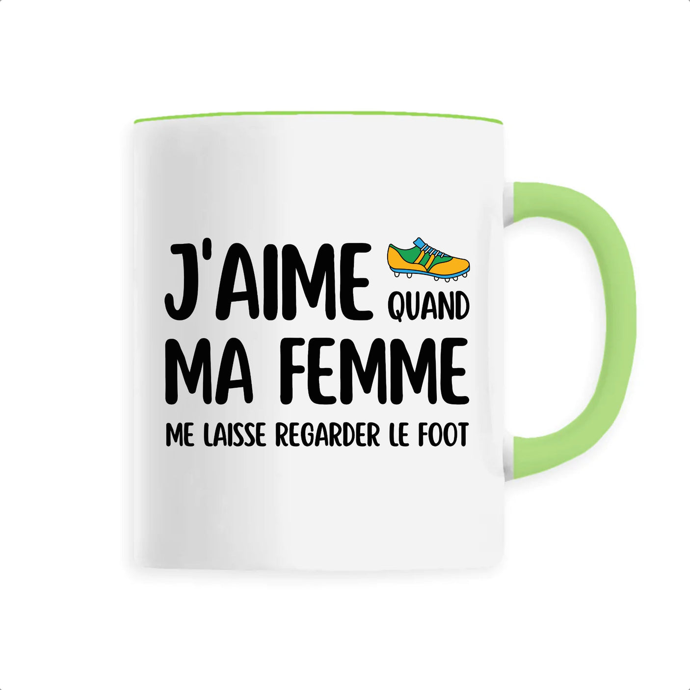 Mug J'aime quand ma femme me laisse regarder le foot 