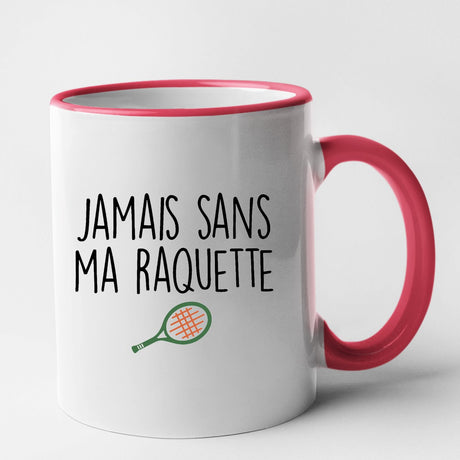 Mug Jamais sans ma raquette Rouge