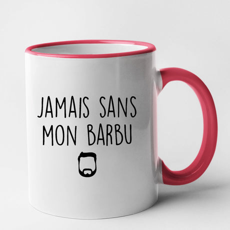 Mug Jamais sans mon barbu Rouge