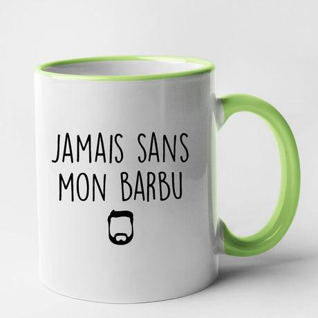 Mug Jamais sans mon barbu Vert