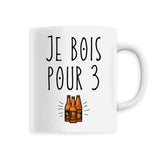 Mug Je bois pour 3 