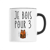 Mug Je bois pour 3 