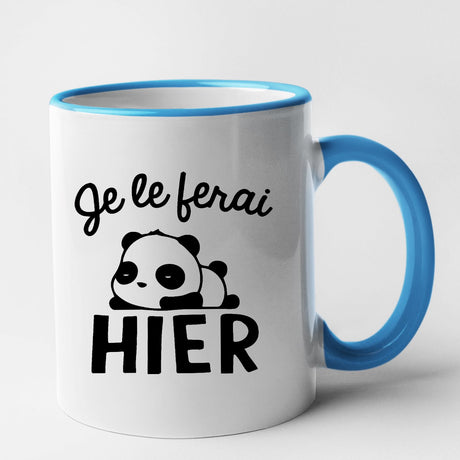 Mug Je le ferai hier Bleu