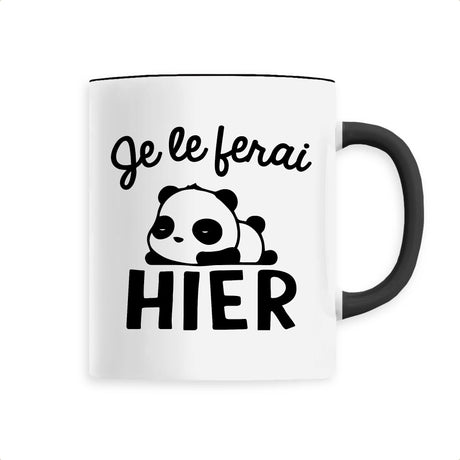 Mug Je le ferai hier Noir