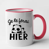 Mug Je le ferai hier Rouge