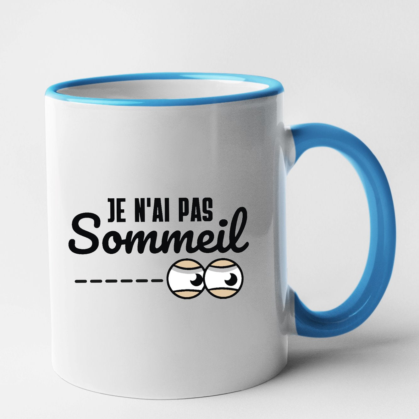 Mug Je n'ai pas sommeil Bleu