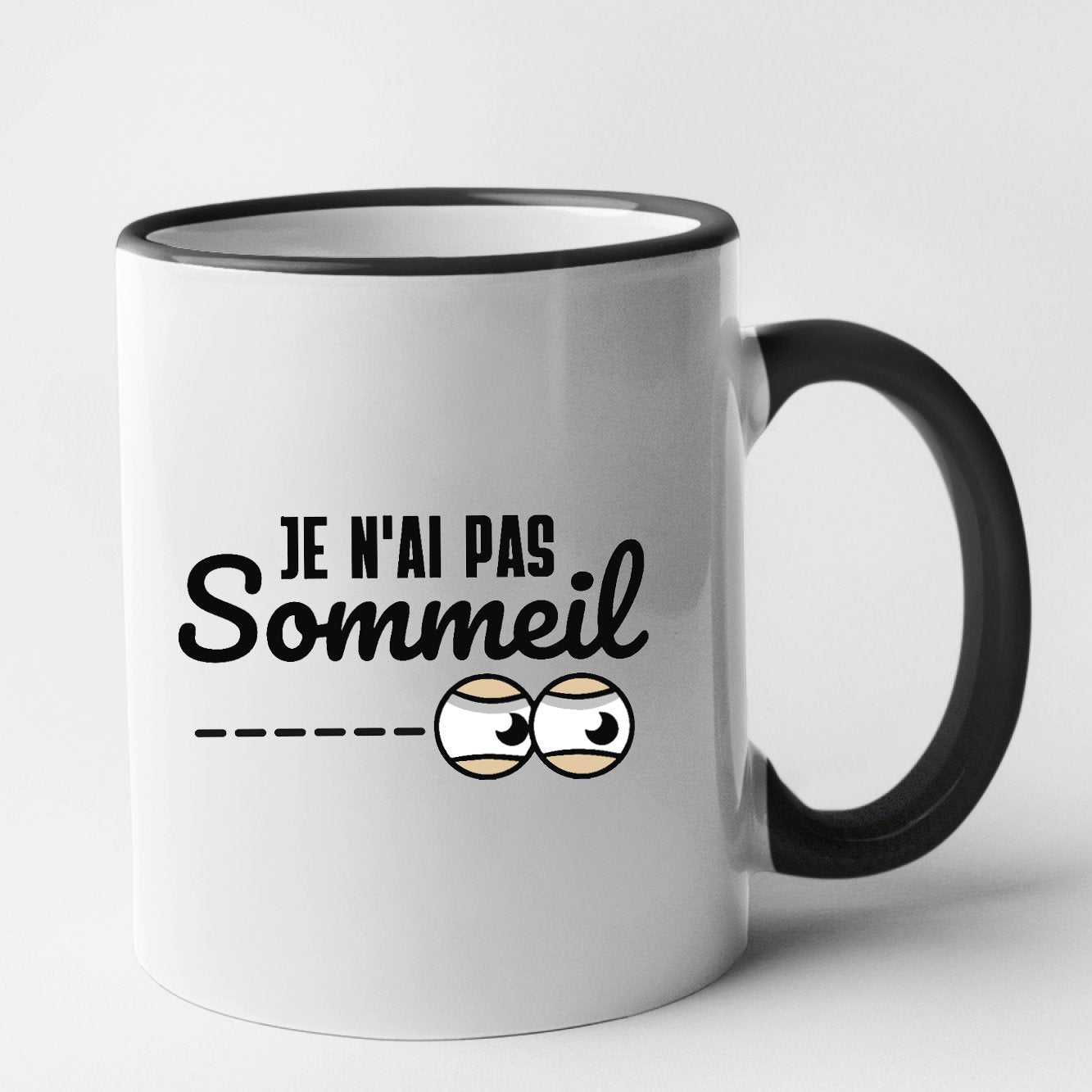 Mug Je n'ai pas sommeil Noir