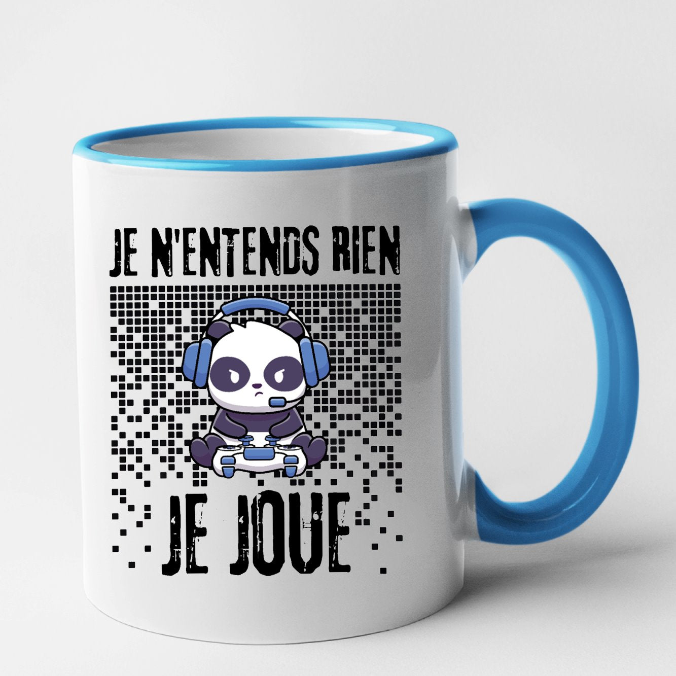 Mug Je n'entends rien je joue Bleu