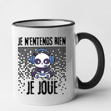 Mug Je n'entends rien je joue Noir