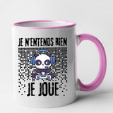 Mug Je n'entends rien je joue Rose