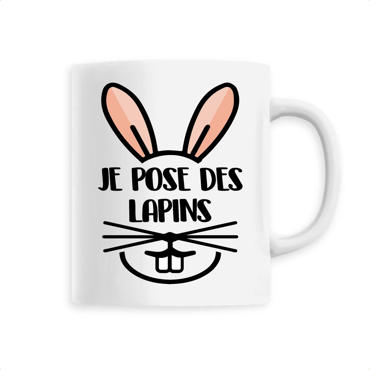 Mug Je pose des lapins 