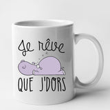 Mug Je rêve que je dors Blanc