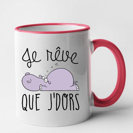 Mug Je rêve que je dors Rouge