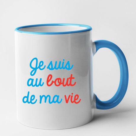 Mug Je suis au bout de ma vie Bleu