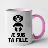 Mug Je suis ta fille Rose