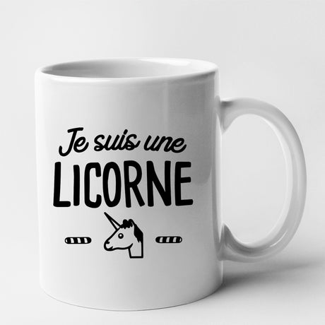 Mug Je suis une licorne Blanc