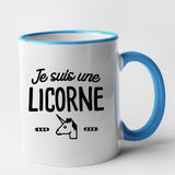 Mug Je suis une licorne Bleu